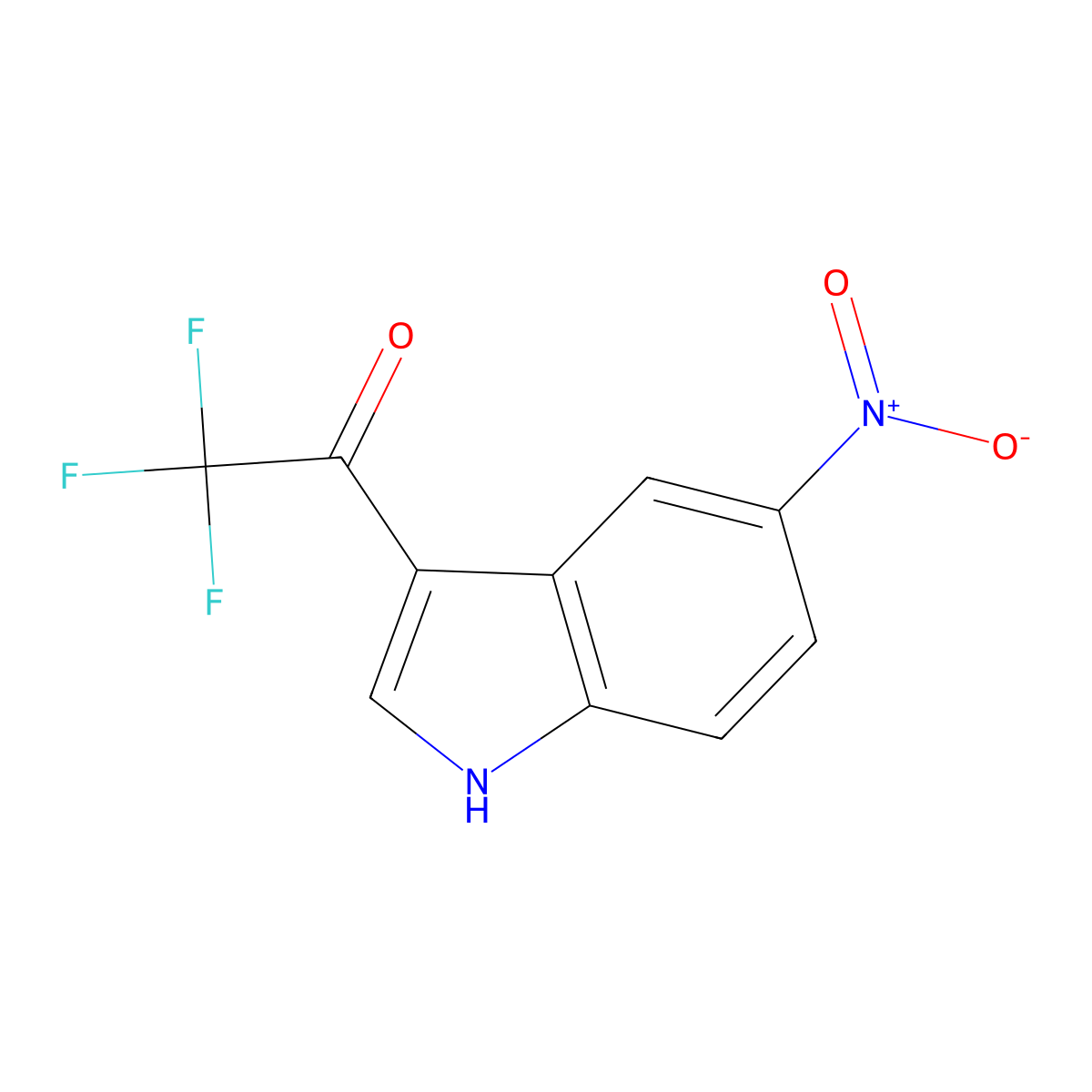 Indole, 5-nitro-3-(trifluoroacetyl)- molecular structure, CAS 101832-10-4