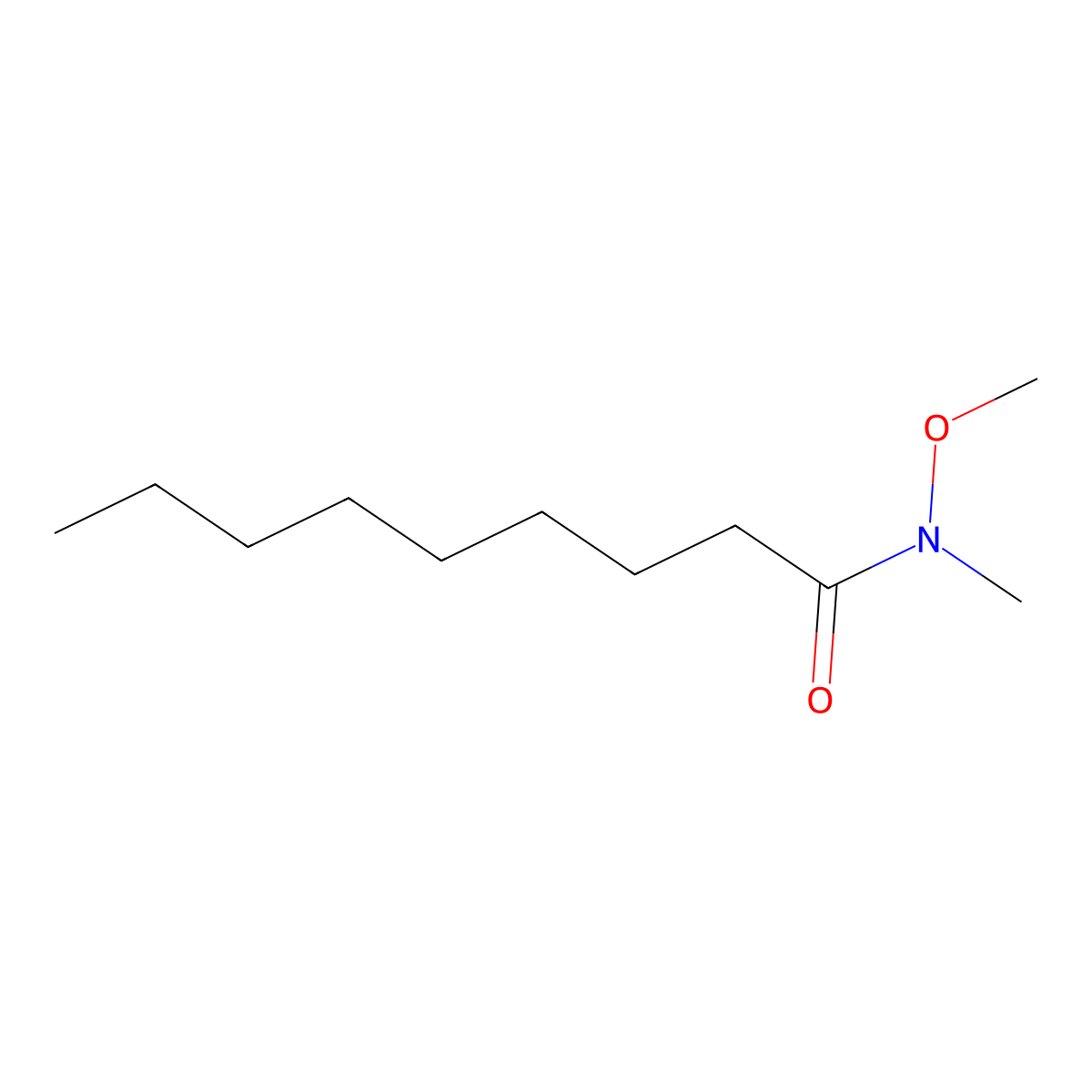 N-Methoxy-N-methylnonanamide molecular structure, CAS 101832-25-1