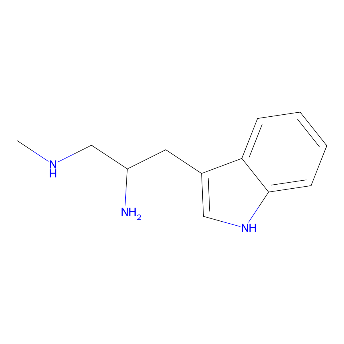 Indole, 3-(2-amino-3-methylaminopropyl)-, (S)- molecular structure, CAS 101832-76-2