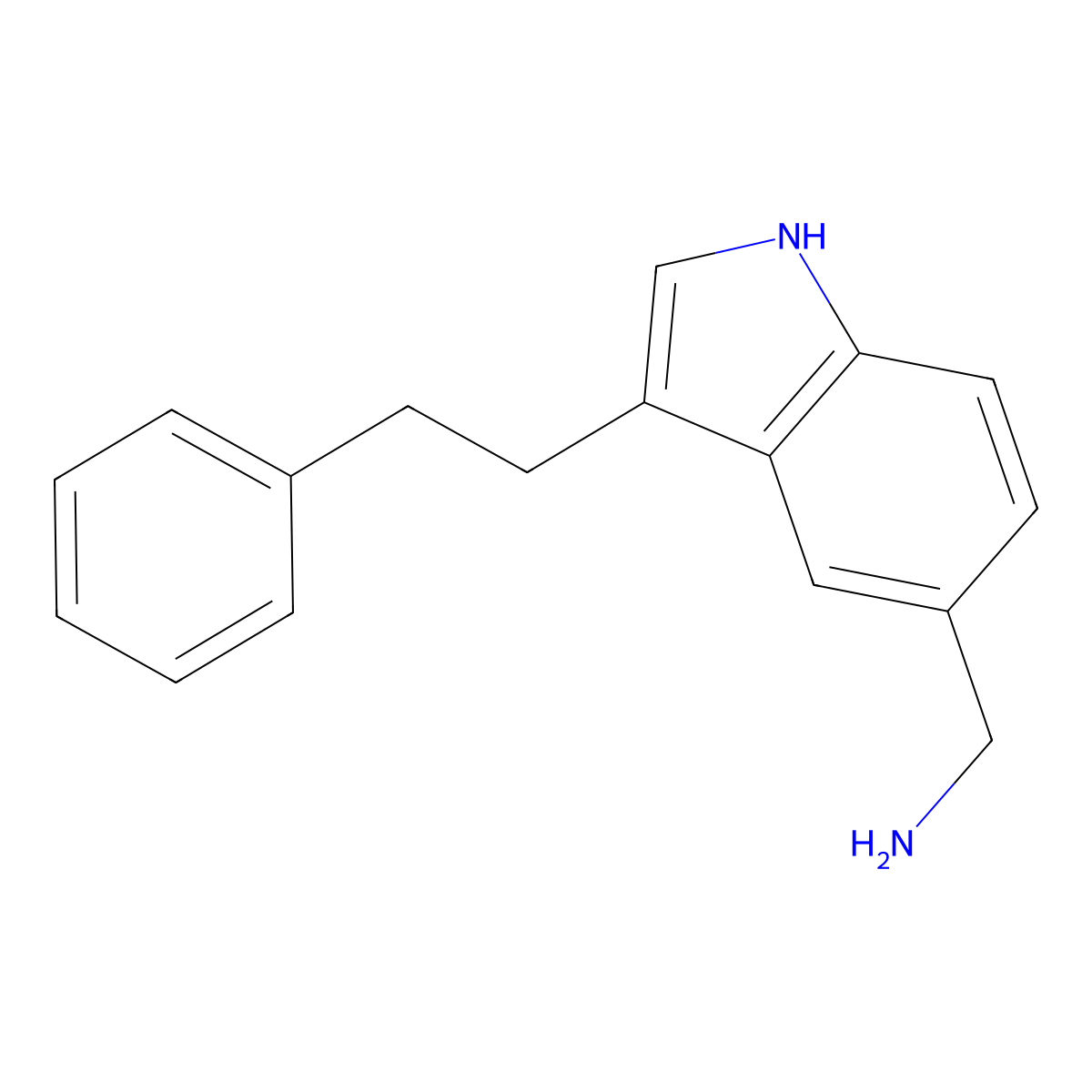 Indole, 5-aminomethyl-3-phenethyl- molecular structure, CAS 101832-79-5