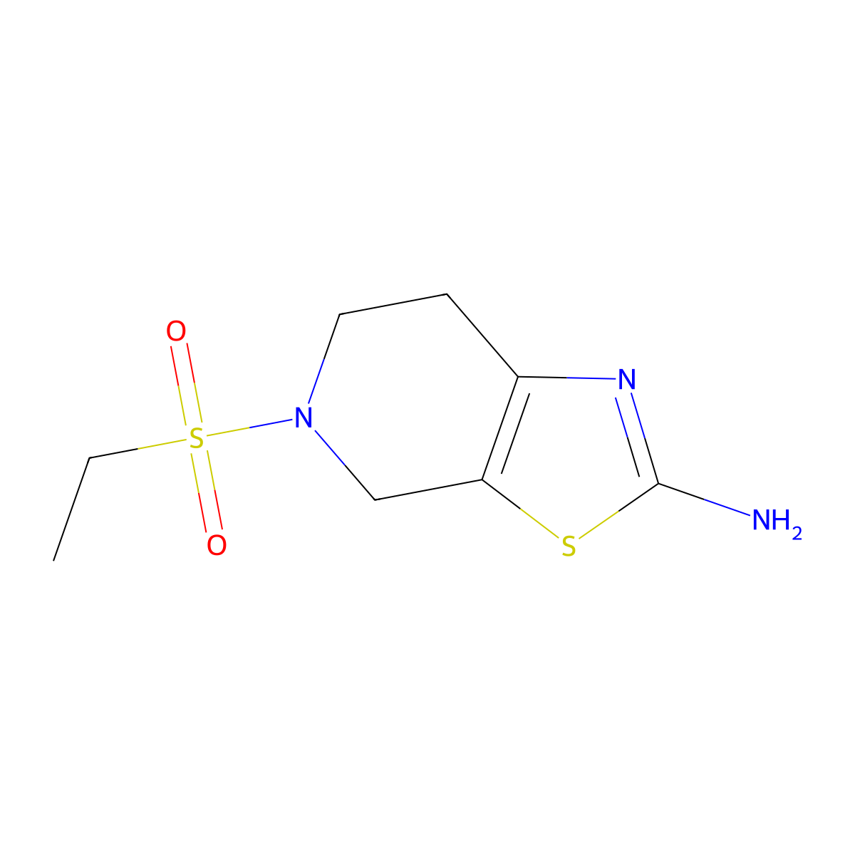 5-(Ethylsulfonyl)-4,5,6,7-tetrahydro[1,3]thiazolo[5,4-c]pyridin-2-amine molecular structure, CAS 1018337-95-5