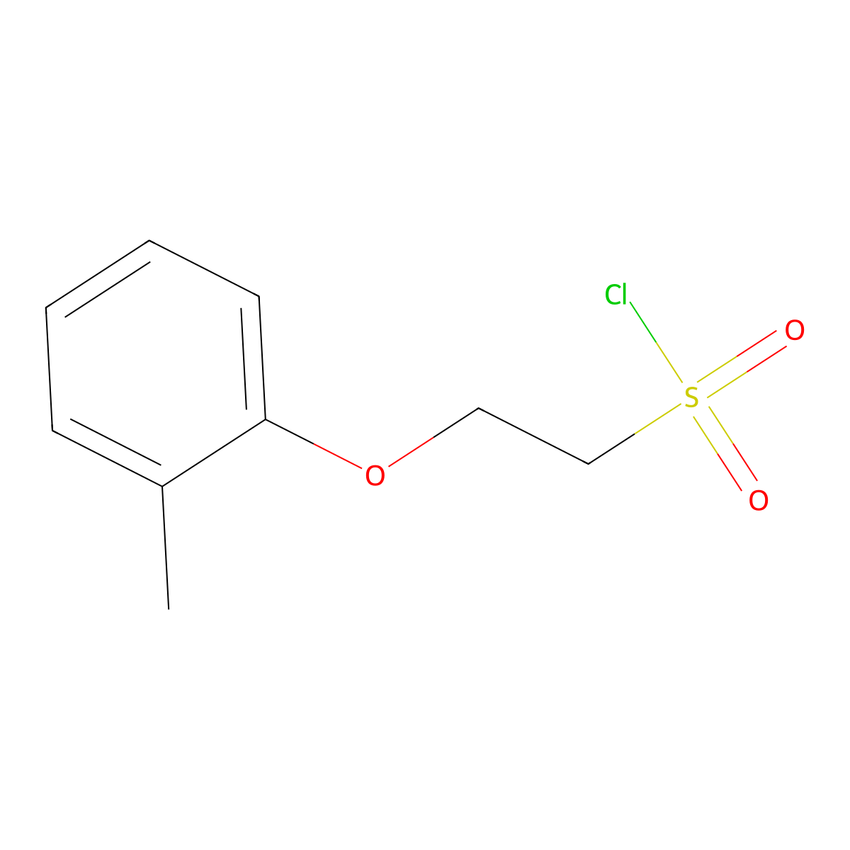2-(O-tolyloxy)ethane-1-sulfonyl chloride molecular structure, CAS 1018340-50-5