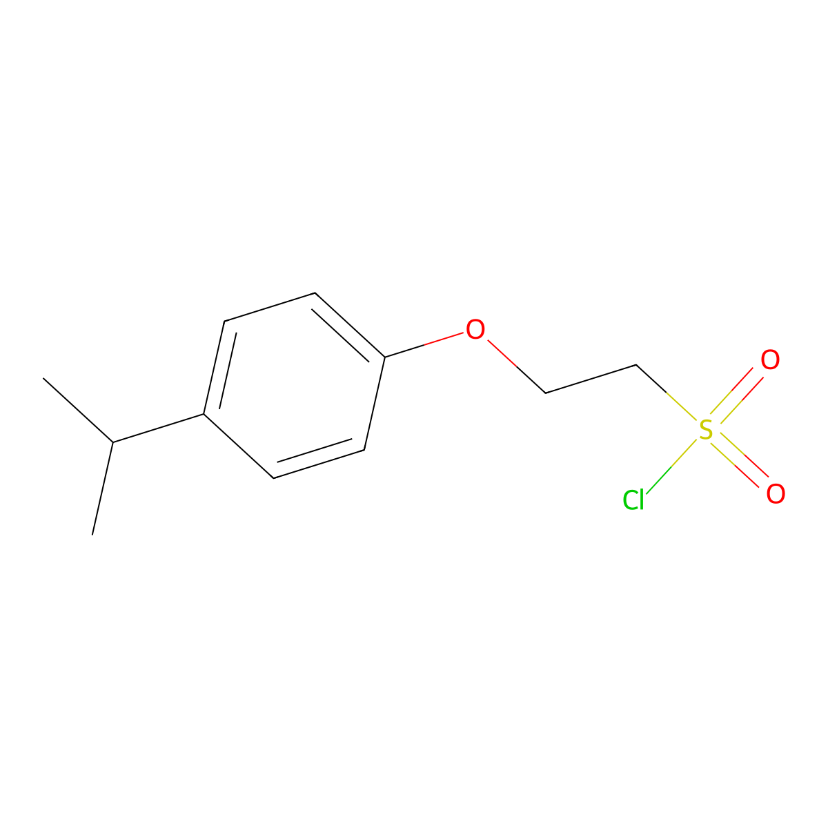 2-(4-Isopropylphenoxy)ethane-1-sulfonyl chloride molecular structure, CAS 1018340-55-0