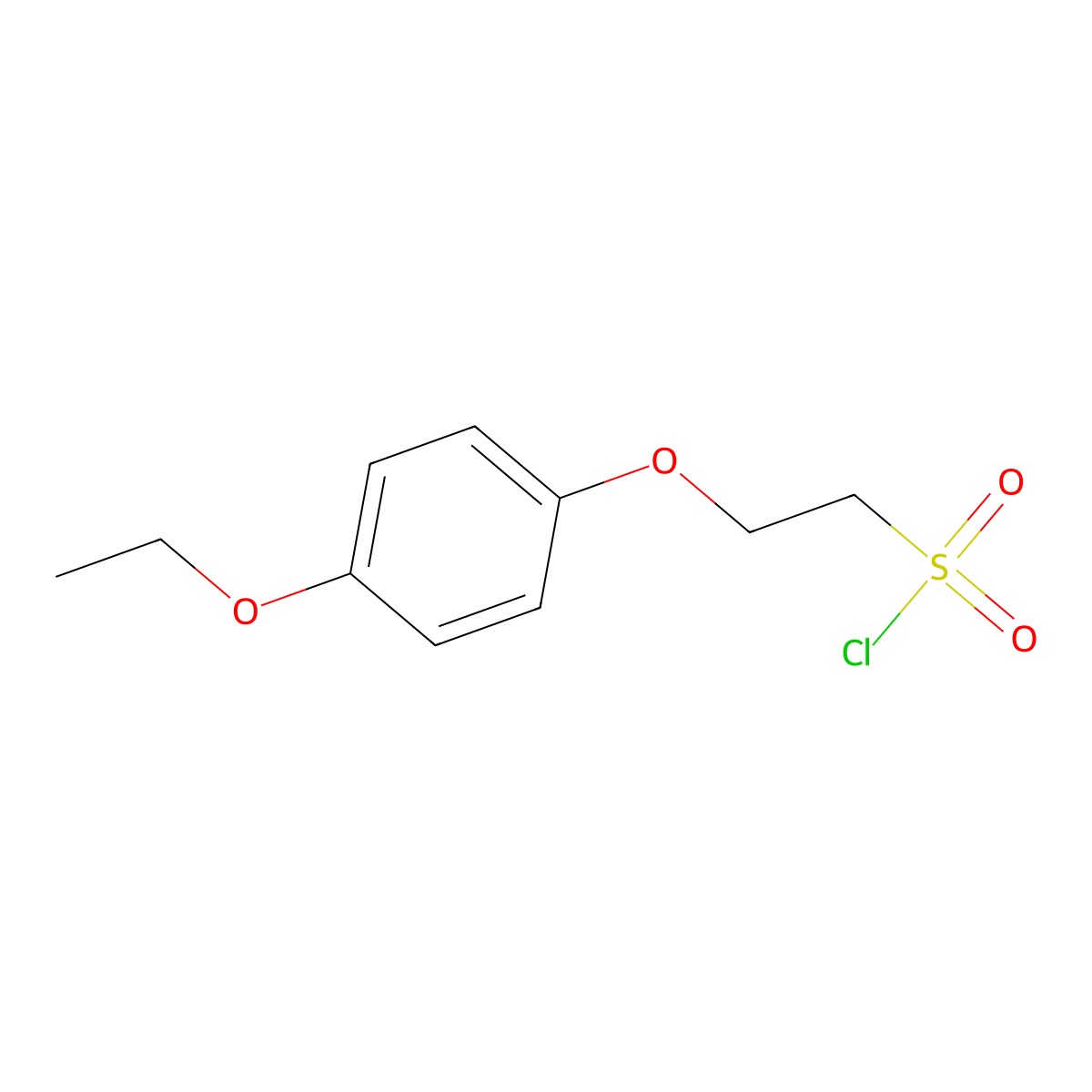 2-(4-Ethoxyphenoxy)ethane-1-sulfonyl chloride molecular structure, CAS 1018340-57-2