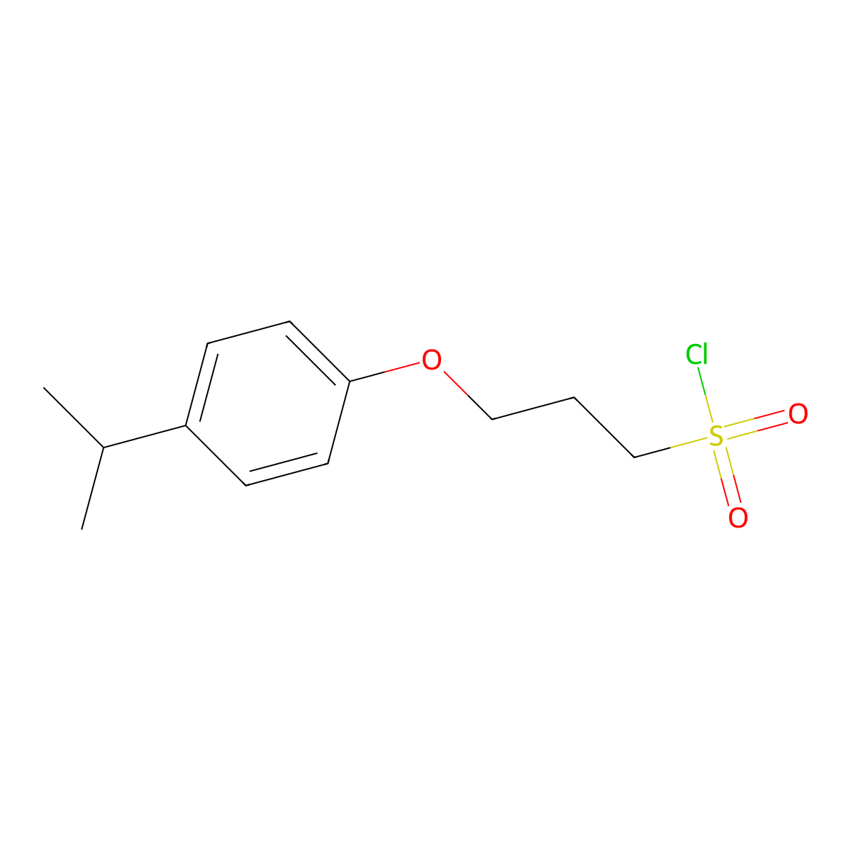 3-[4-(Propan-2-yl)phenoxy]propane-1-sulfonyl chloride molecular structure, CAS 1018340-69-6