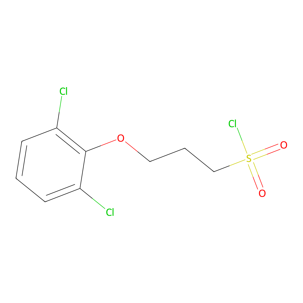 3-(2,6-Dichlorophenoxy)propane-1-sulfonyl chloride molecular structure, CAS 1018340-74-3