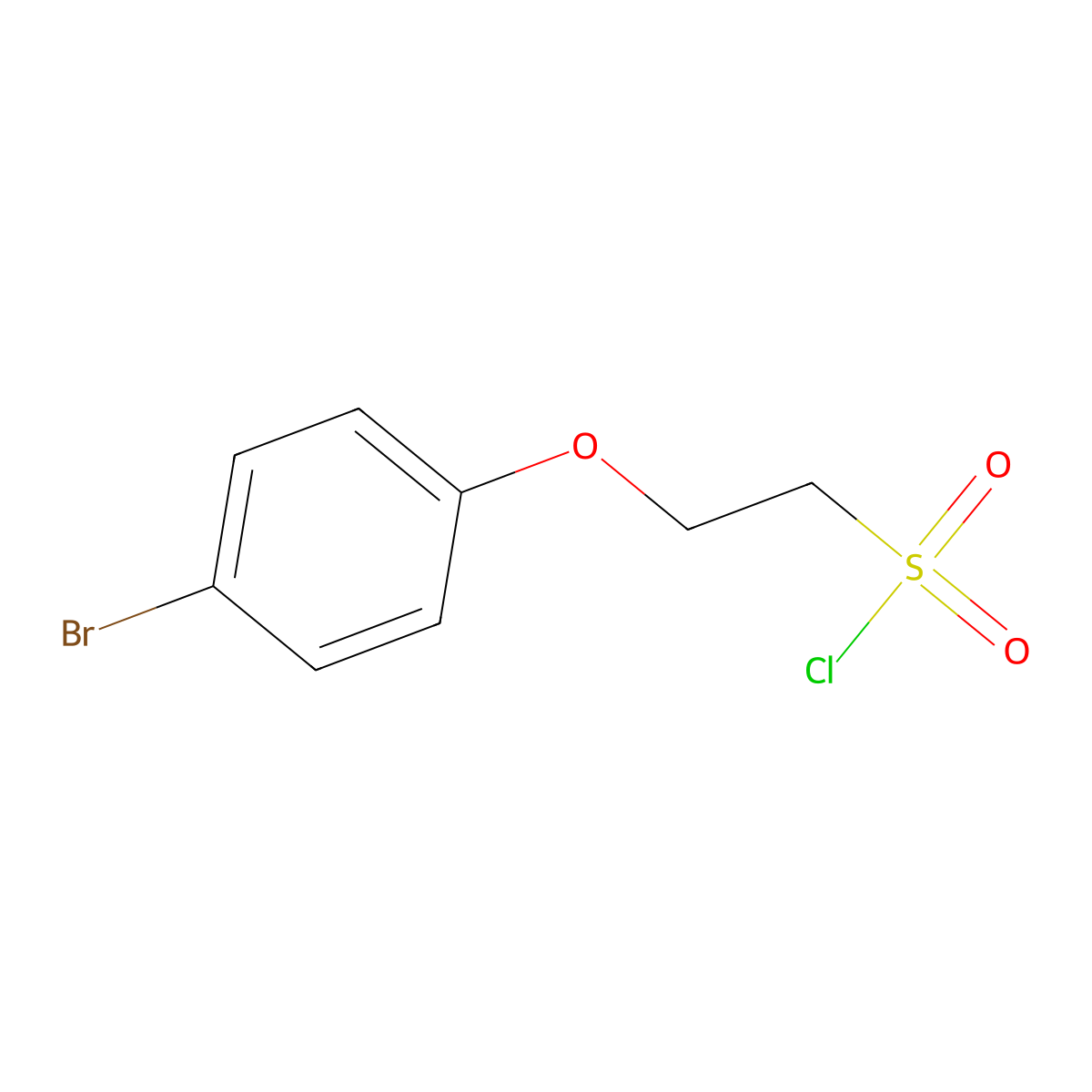 2-(4-Bromophenoxy)ethane-1-sulfonyl chloride molecular structure, CAS 1018340-80-1