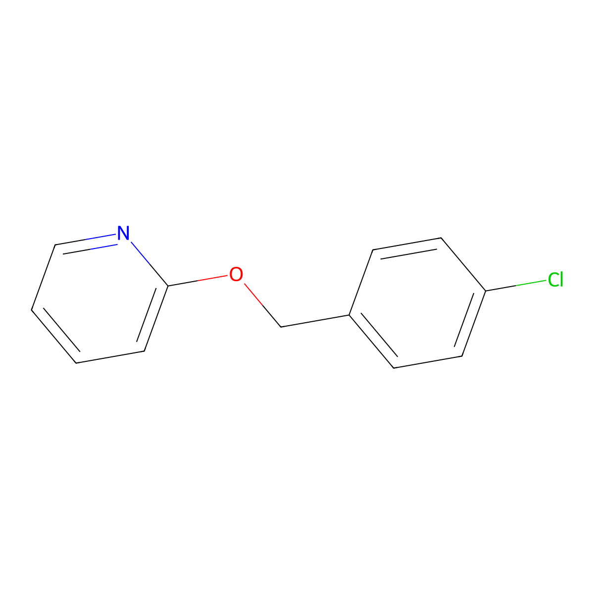 4-Chlorobenzyl 2-pyridinyl ether molecular structure, CAS 1018349-32-0