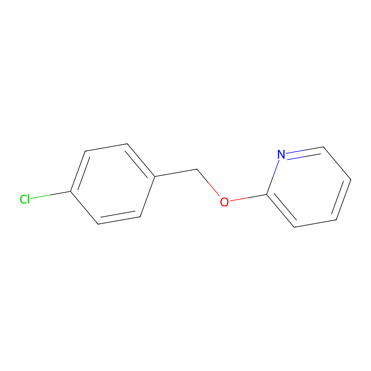 4-Chlorobenzyl 2-pyridinyl ether molecular structure, CAS 1018349-32-0