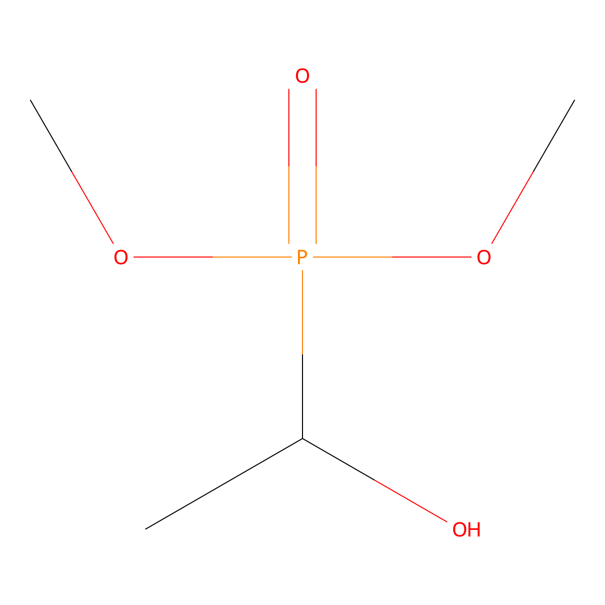 Dimethyl (1-hydroxyethyl)phosphonate molecular structure, CAS 10184-66-4