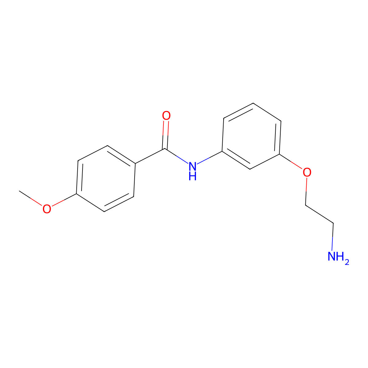N-[3-(2-aminoethoxy)phenyl]-4-methoxybenzamide molecular structure, CAS 1018436-49-1