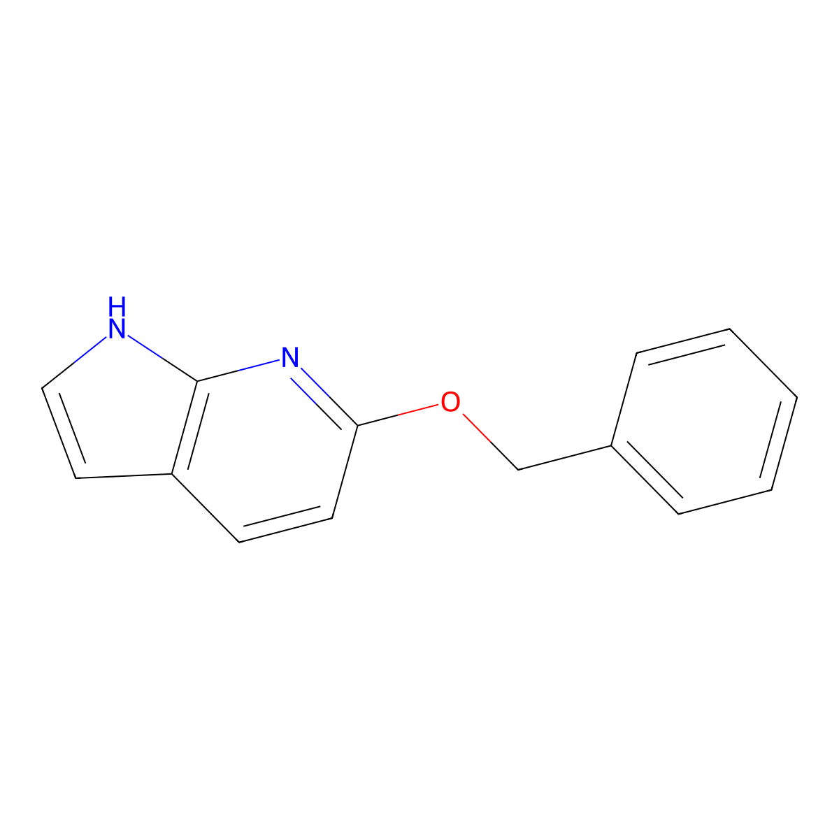6-(benzyloxy)-1H-pyrrolo[2,3-b]pyridine molecular structure, CAS 1018441-04-7