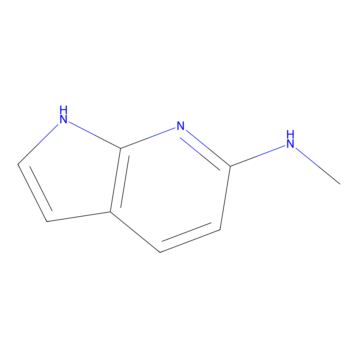 N-methyl-1H-pyrrolo[2,3-b]pyridin-6-amine molecular structure, CAS 1018441-16-1