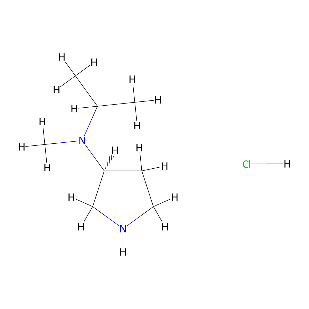 (S)-N-Isopropyl-N-methylpyrrolidin-3-amine hydrochloride molecular structure, CAS 1018442-98-2