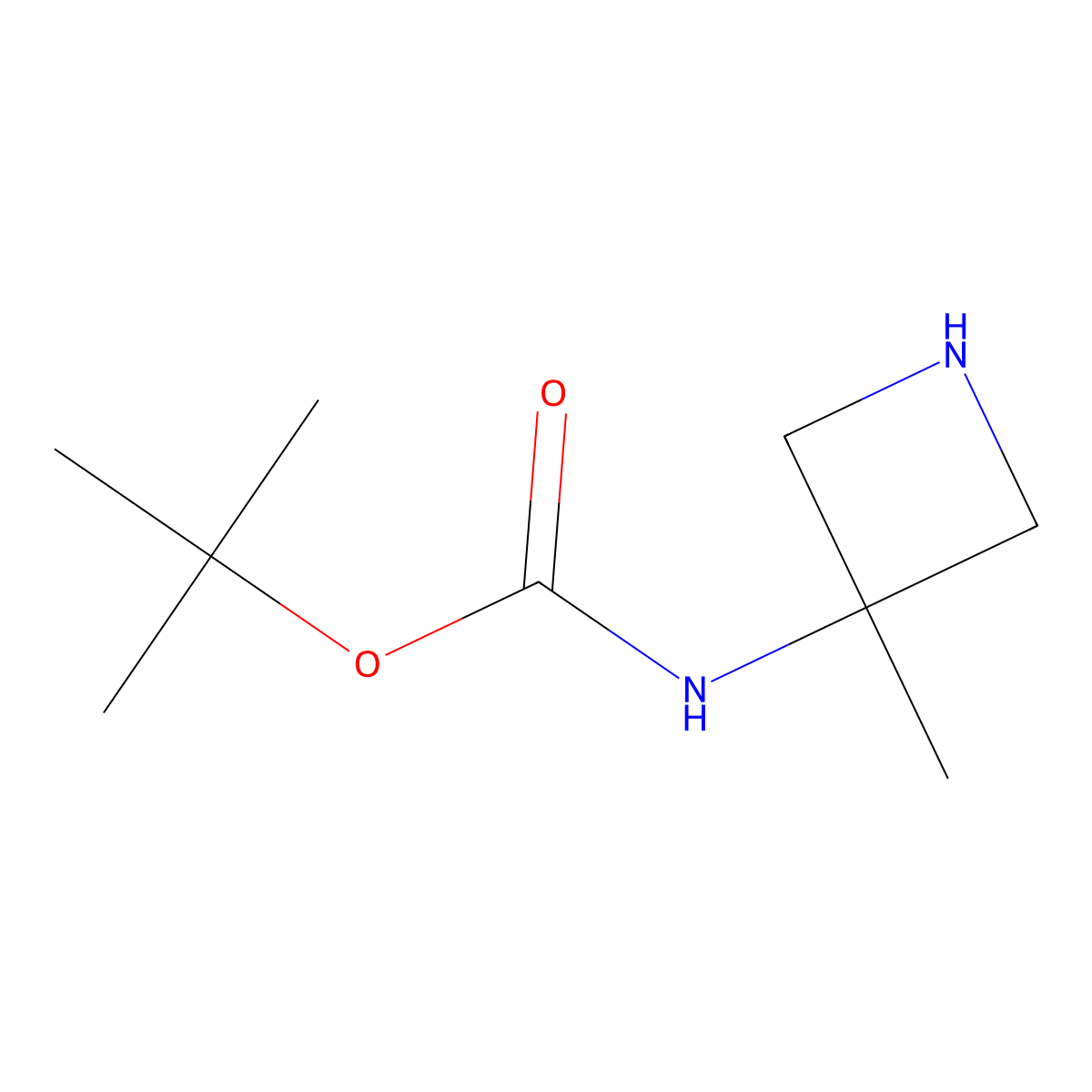 3-(Boc-Amino)-3-methylazetidine molecular structure, CAS 1018443-01-0