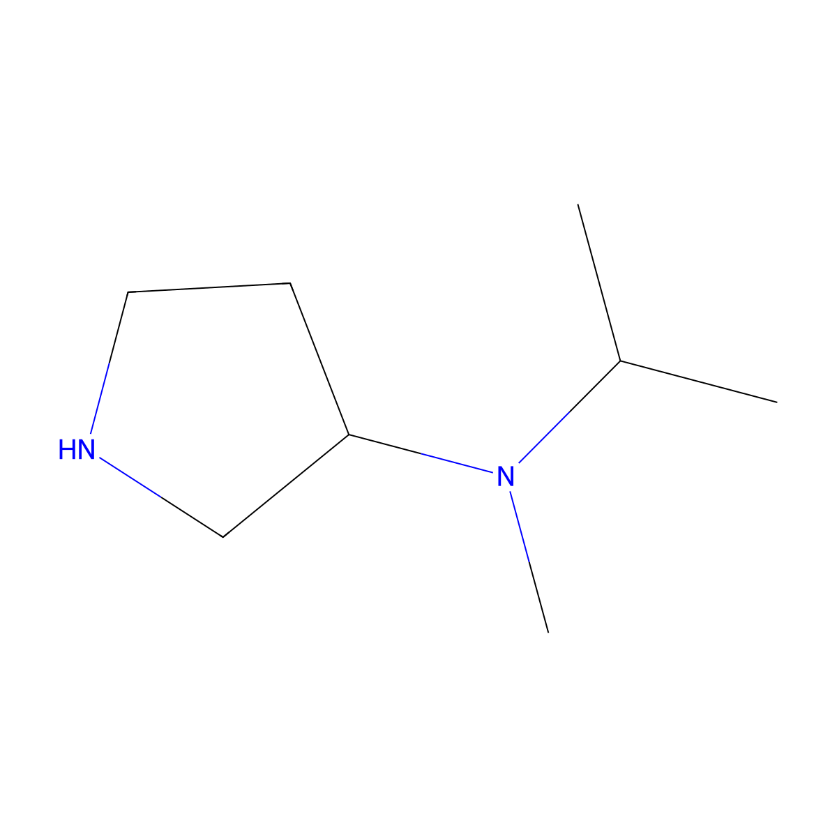 (S)-N-Isopropyl-N-methylpyrrolidin-3-amine molecular structure, CAS 1018443-33-8