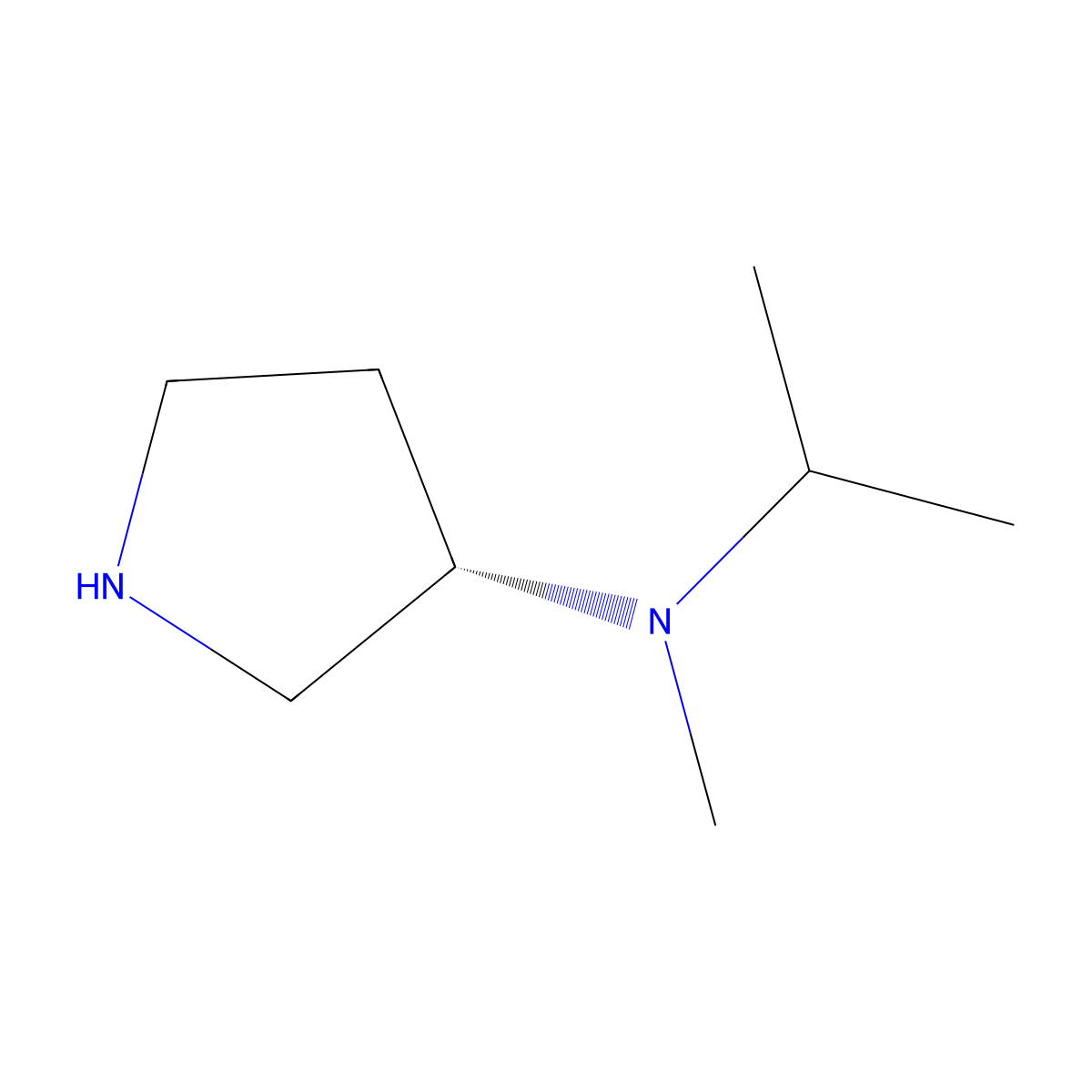 (S)-N-Isopropyl-N-methylpyrrolidin-3-amine molecular structure, CAS 1018443-33-8