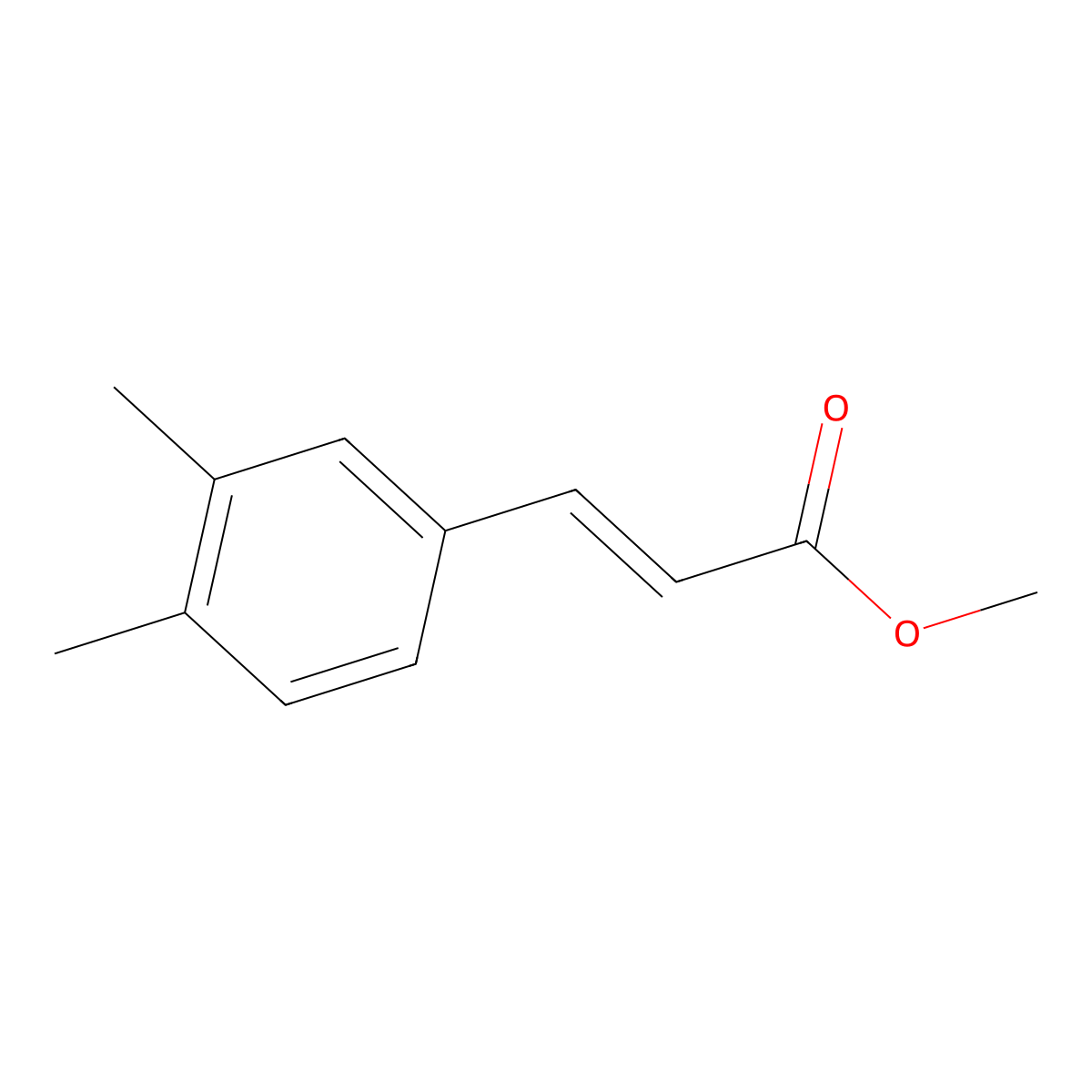 methyl (2E)-3-(3,4-dimethylphenyl)prop-2-enoate molecular structure, CAS 1018448-69-5