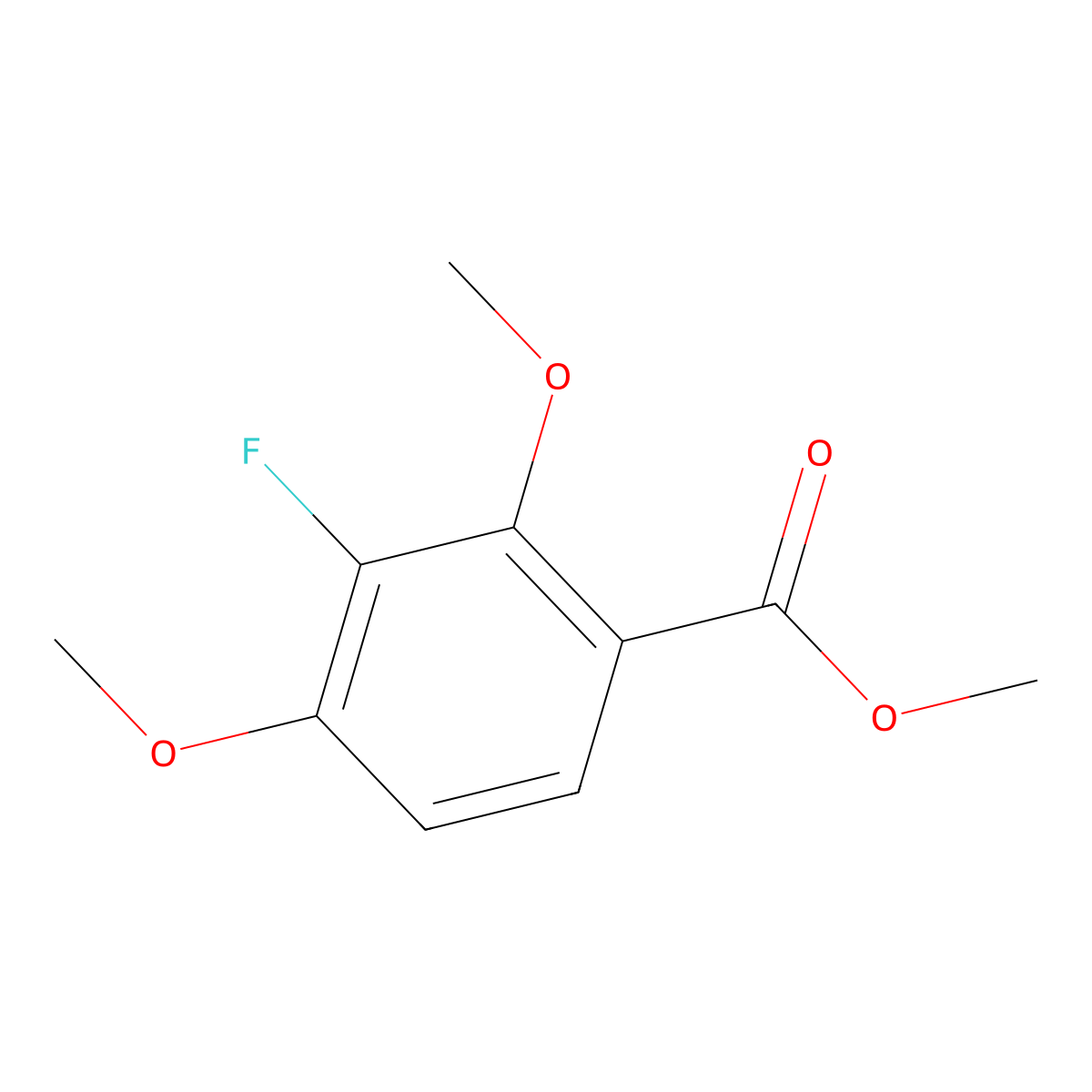 Methyl 3-fluoro-2,4-dimethoxybenzoate molecular structure, CAS 1018451-11-0