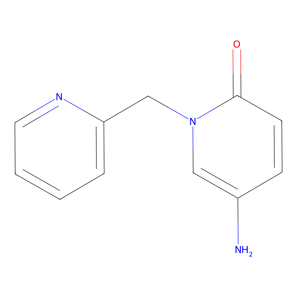 5-Amino-1-(pyridin-2-ylmethyl)pyridin-2(1H)-one molecular structure, CAS 1018457-71-0