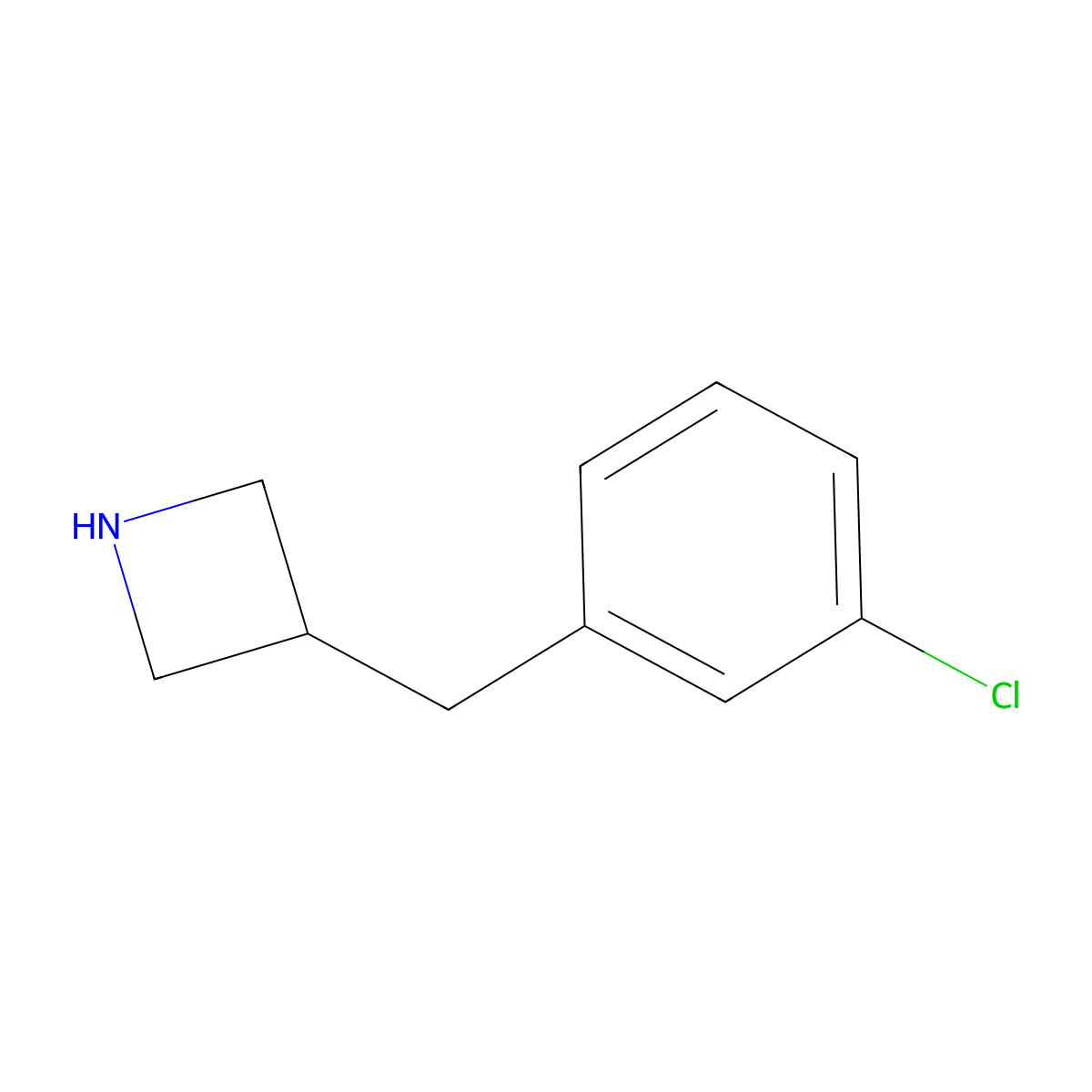 3-[(3-Chlorophenyl)methyl]azetidine molecular structure, CAS 1018458-02-0