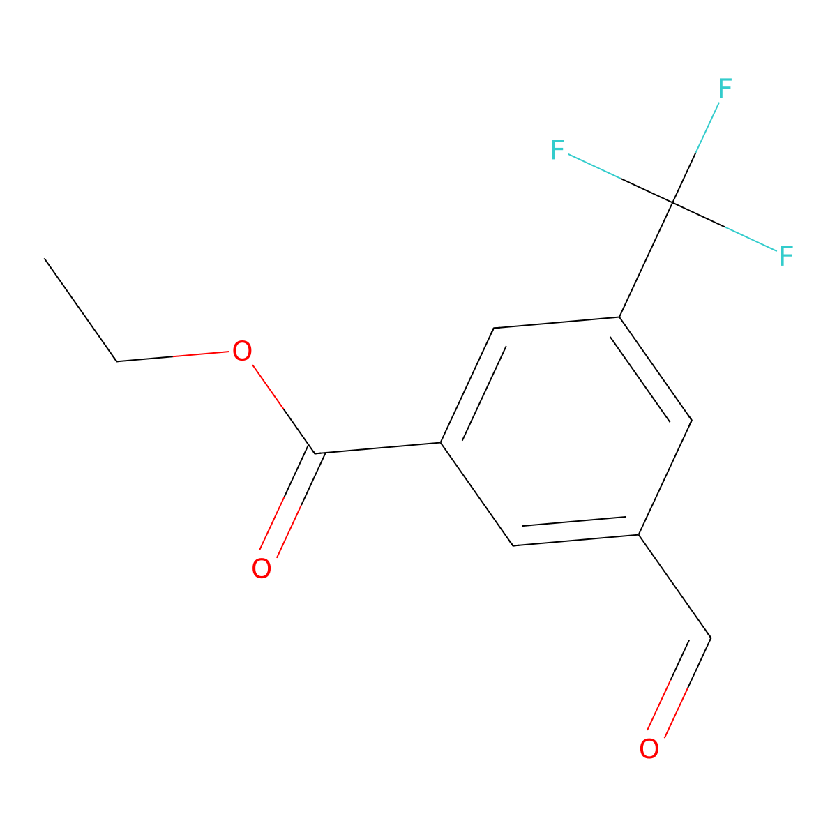 Ethyl 3-formyl-5-(trifluoromethyl)benzoate molecular structure, CAS 1018473-26-1
