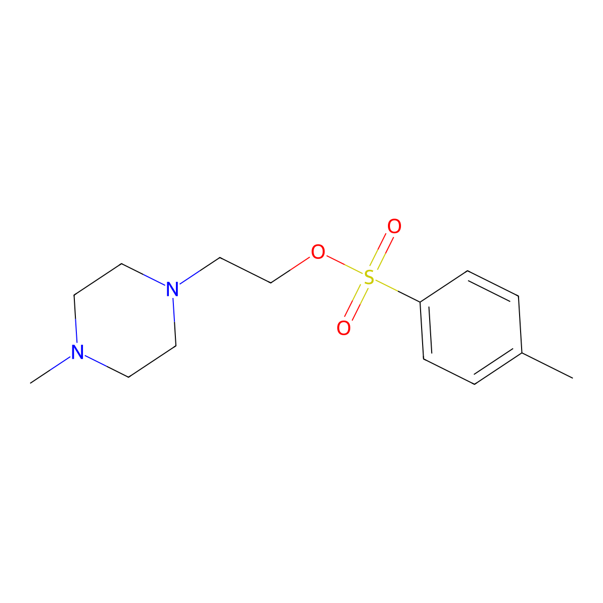 2-(4-Methylpiperazin-1-yl)ethyl 4-methylbenzene-1-sulfonate molecular structure, CAS 1018475-91-6