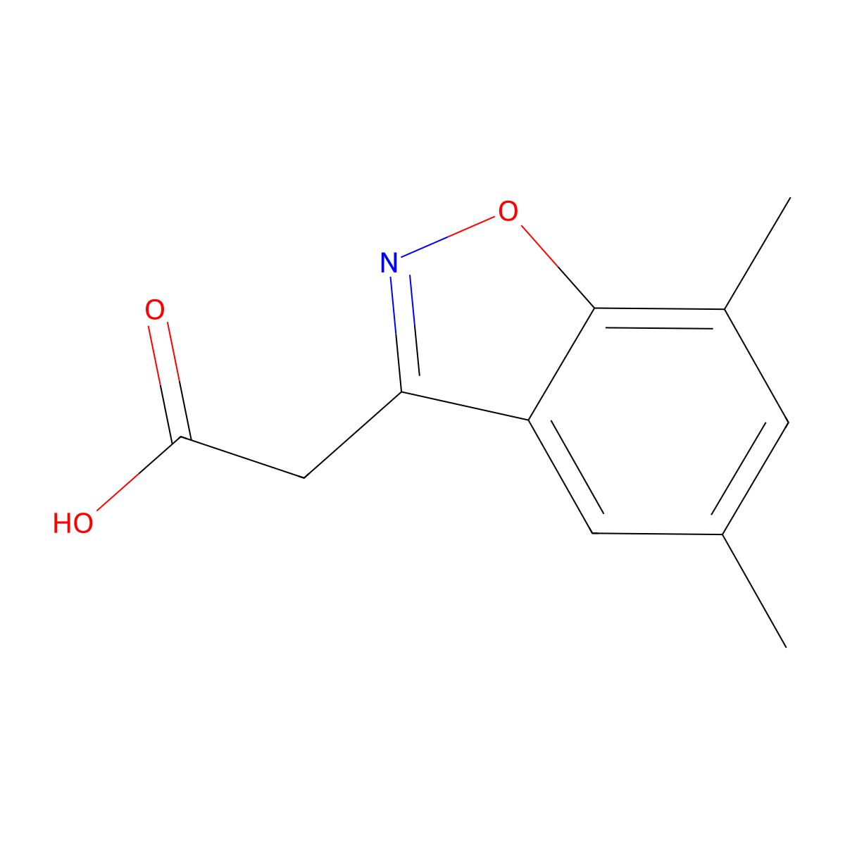 2-(5,7-Dimethyl-1,2-benzoxazol-3-yl)acetic acid molecular structure, CAS 1018498-49-1