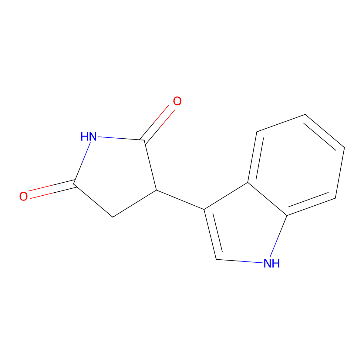 3-(1H-indol-3-yl)pyrrolidine-2,5-dione molecular structure, CAS 10185-29-2