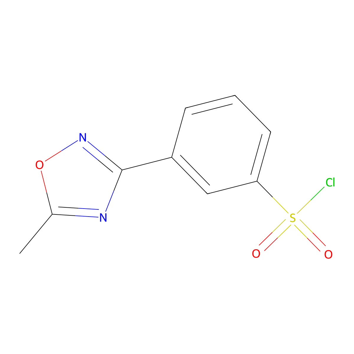 3-(5-Methyl-1,2,4-oxadiazol-3-yl)benzenesulfonyl chloride molecular structure, CAS 10185-62-3