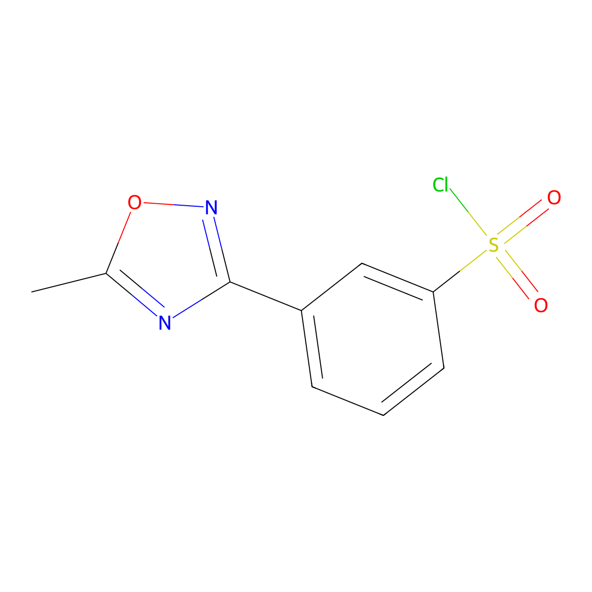 3-(5-Methyl-1,2,4-oxadiazol-3-yl)benzenesulfonyl chloride molecular structure, CAS 10185-62-3