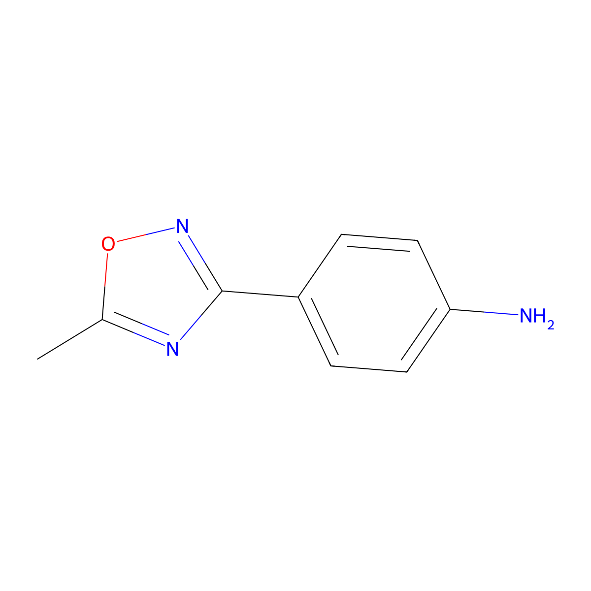 4-(5-Methyl-1,2,4-oxadiazol-3-yl)aniline molecular structure, CAS 10185-68-9