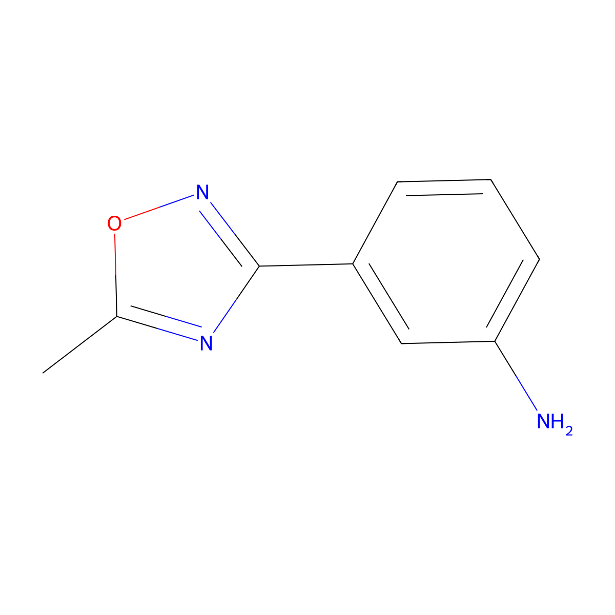3-(5-Methyl-1,2,4-oxadiazol-3-yl)aniline molecular structure, CAS 10185-69-0