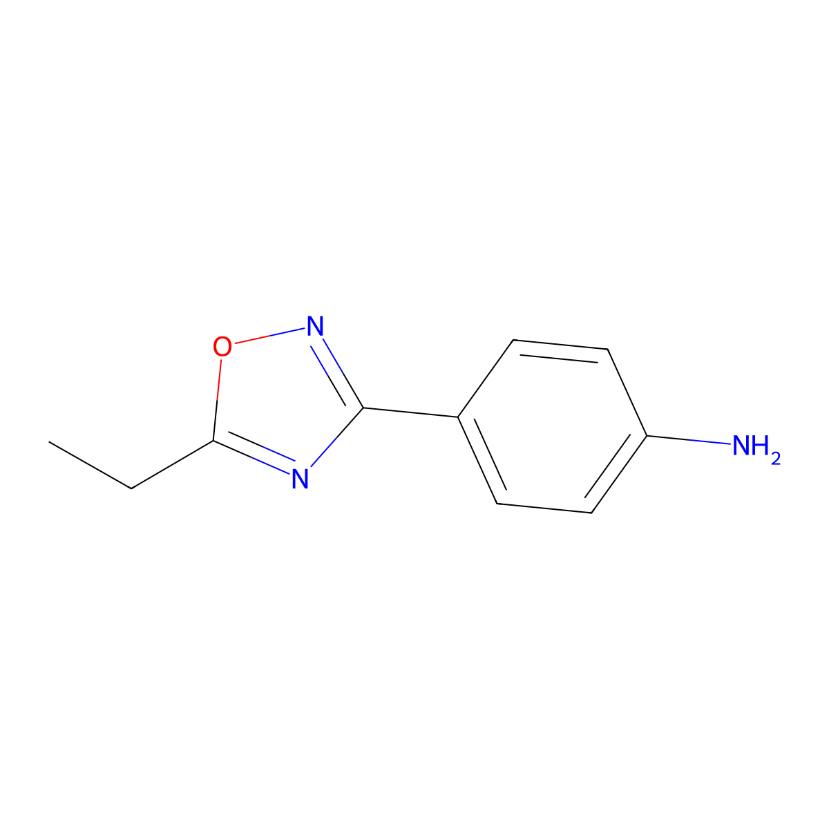 4-(5-Ethyl-1,2,4-oxadiazol-3-yl)aniline molecular structure, CAS 10185-71-4