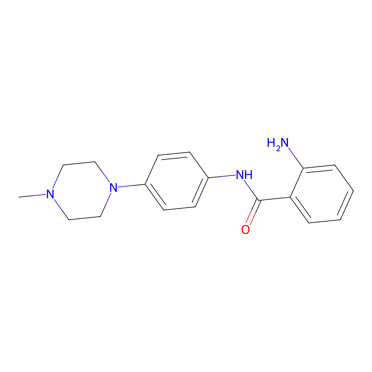 2-amino-N-[4-(4-methylpiperazin-1-yl)phenyl]benzamide molecular structure, CAS 1018500-15-6