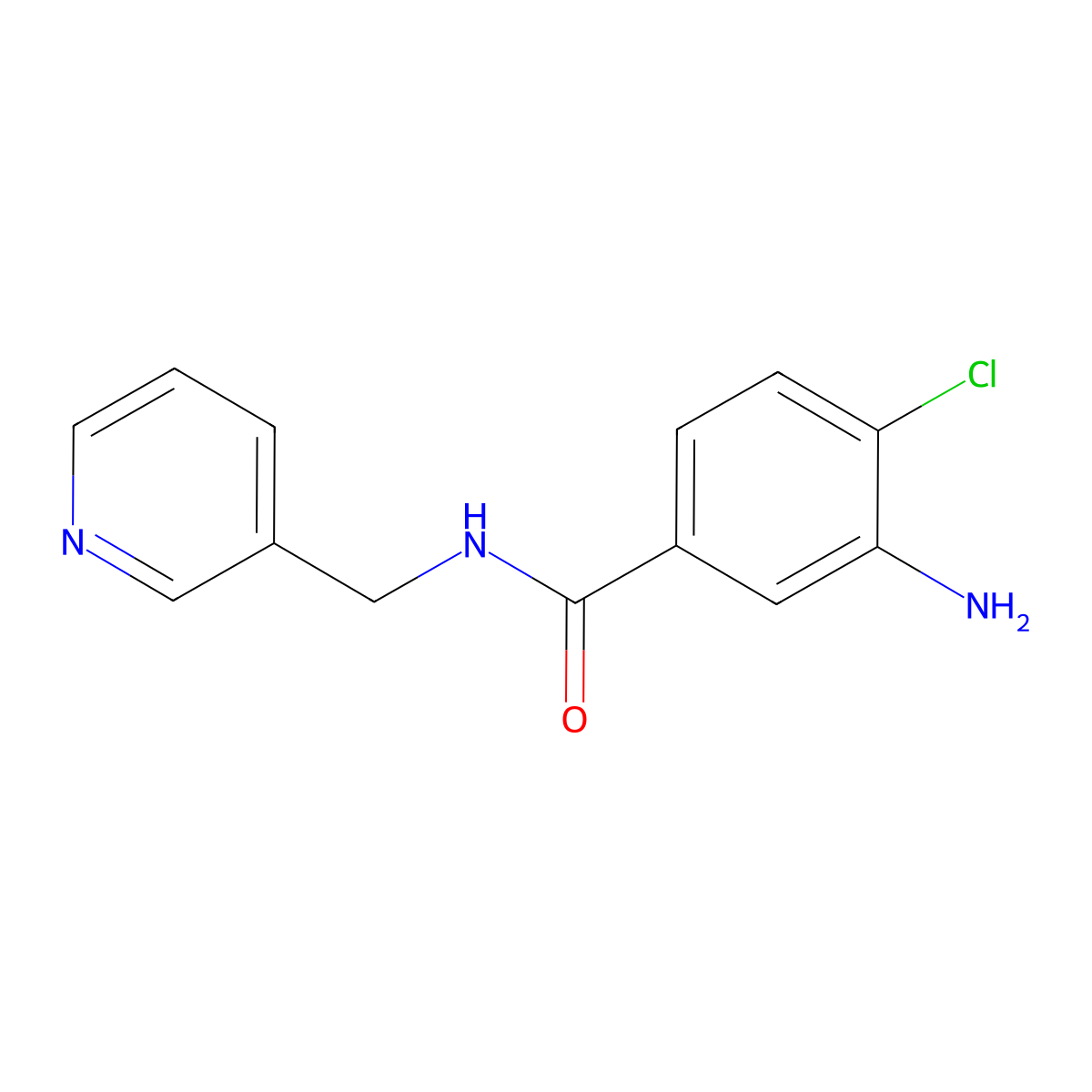 3-Amino-4-chloro-N-(3-pyridylmethyl)benzamide molecular structure, CAS 1018502-06-1