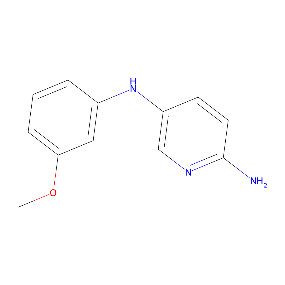 N5-(3-methoxyphenyl)pyridine-2,5-diamine molecular structure, CAS 1018504-79-4