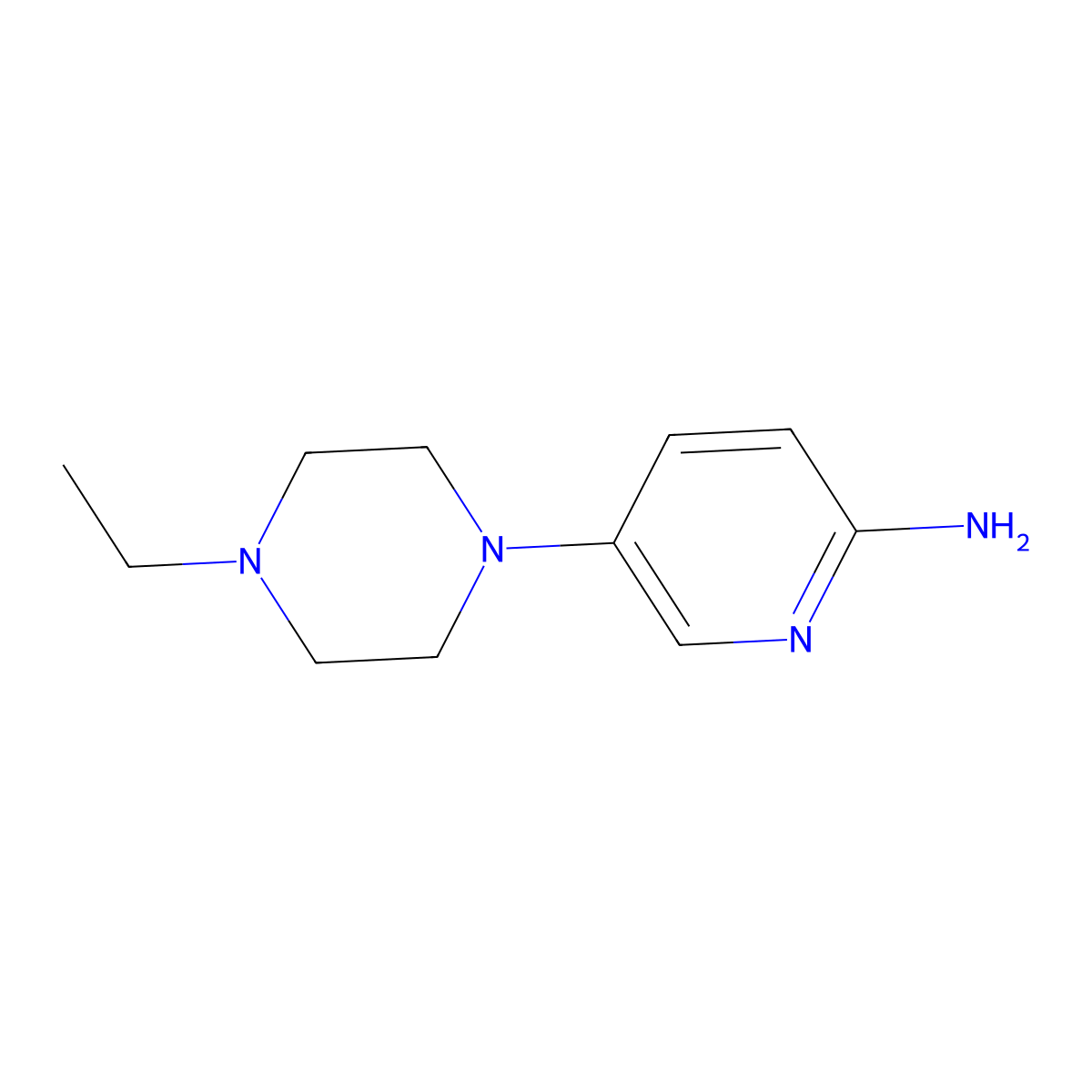 5-(4-Ethylpiperazin-1-yl)pyridin-2-amine molecular structure, CAS 1018505-59-3