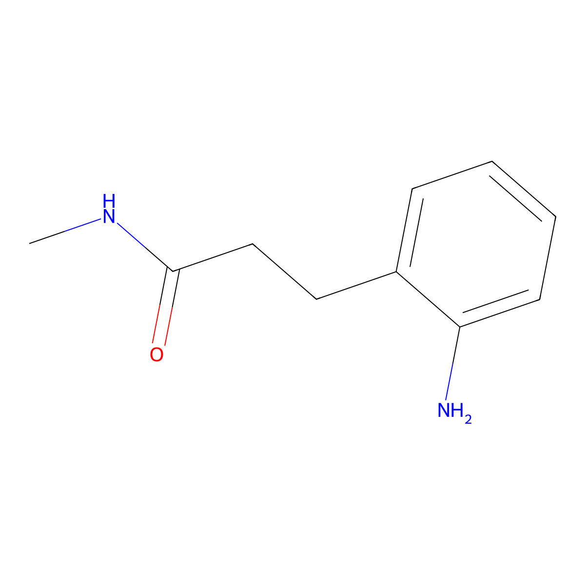 3-(2-aminophenyl)-N-methylpropanamide molecular structure, CAS 1018506-37-0