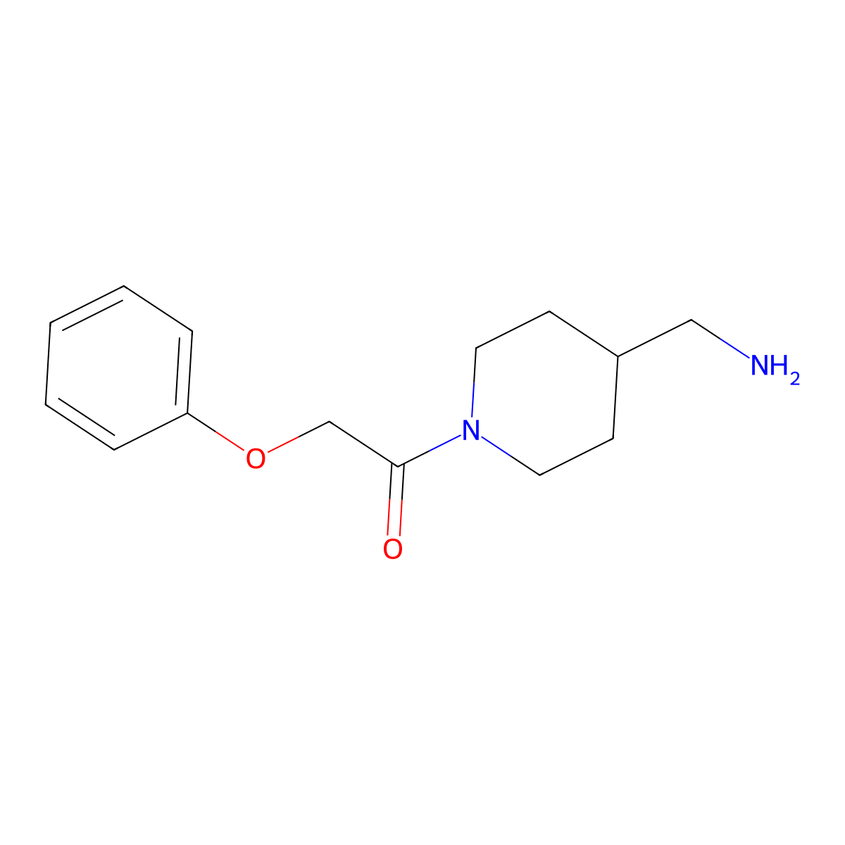 {[1-(Phenoxyacetyl)piperidin-4-yl]methyl}amine molecular structure, CAS 1018507-00-0