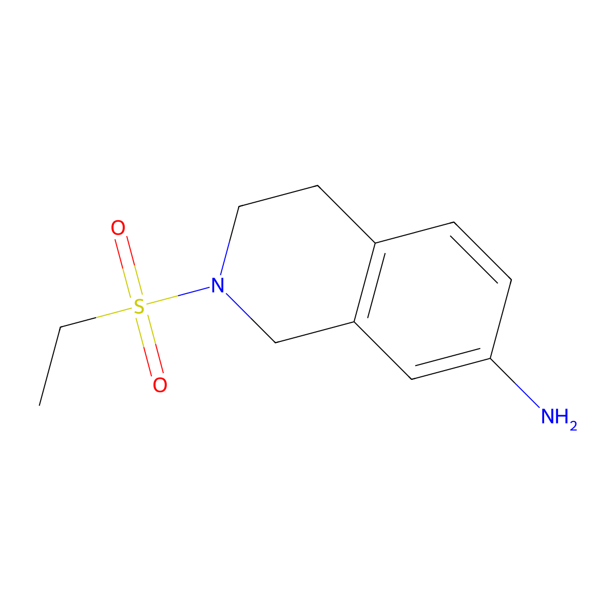 2-(Ethylsulfonyl)-1,2,3,4-tetrahydroisoquinolin-7-amine molecular structure, CAS 1018509-89-1