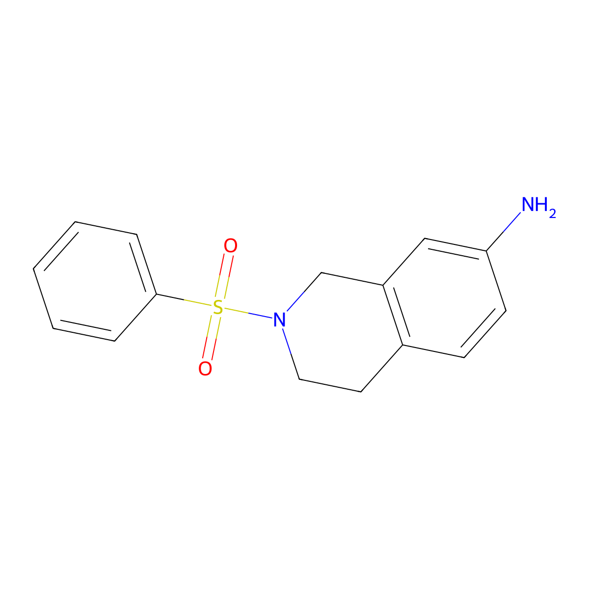 2-(Phenylsulfonyl)-1,2,3,4-tetrahydroisoquinolin-7-amine molecular structure, CAS 1018509-94-8