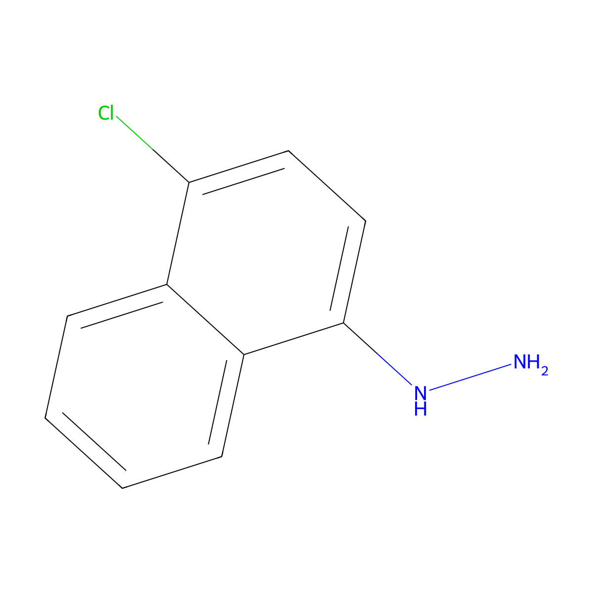 (4-Chloronaphthalen-1-yl)hydrazine molecular structure, CAS 101851-40-5