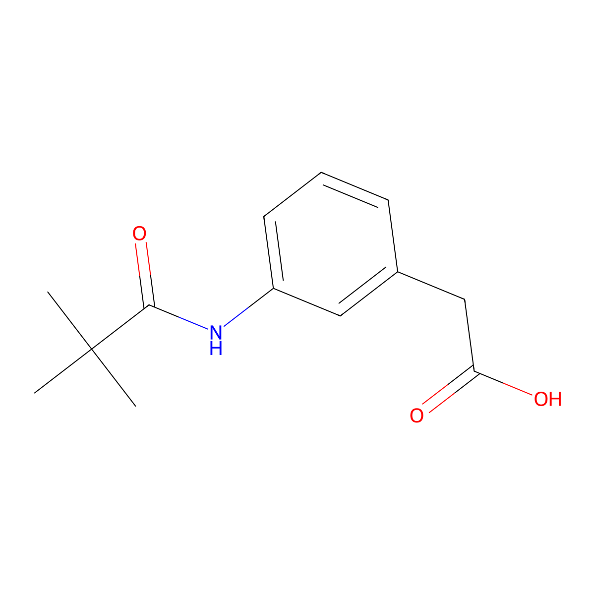 2-[3-(2,2-Dimethylpropanamido)phenyl]acetic acid molecular structure, CAS 1018510-97-8