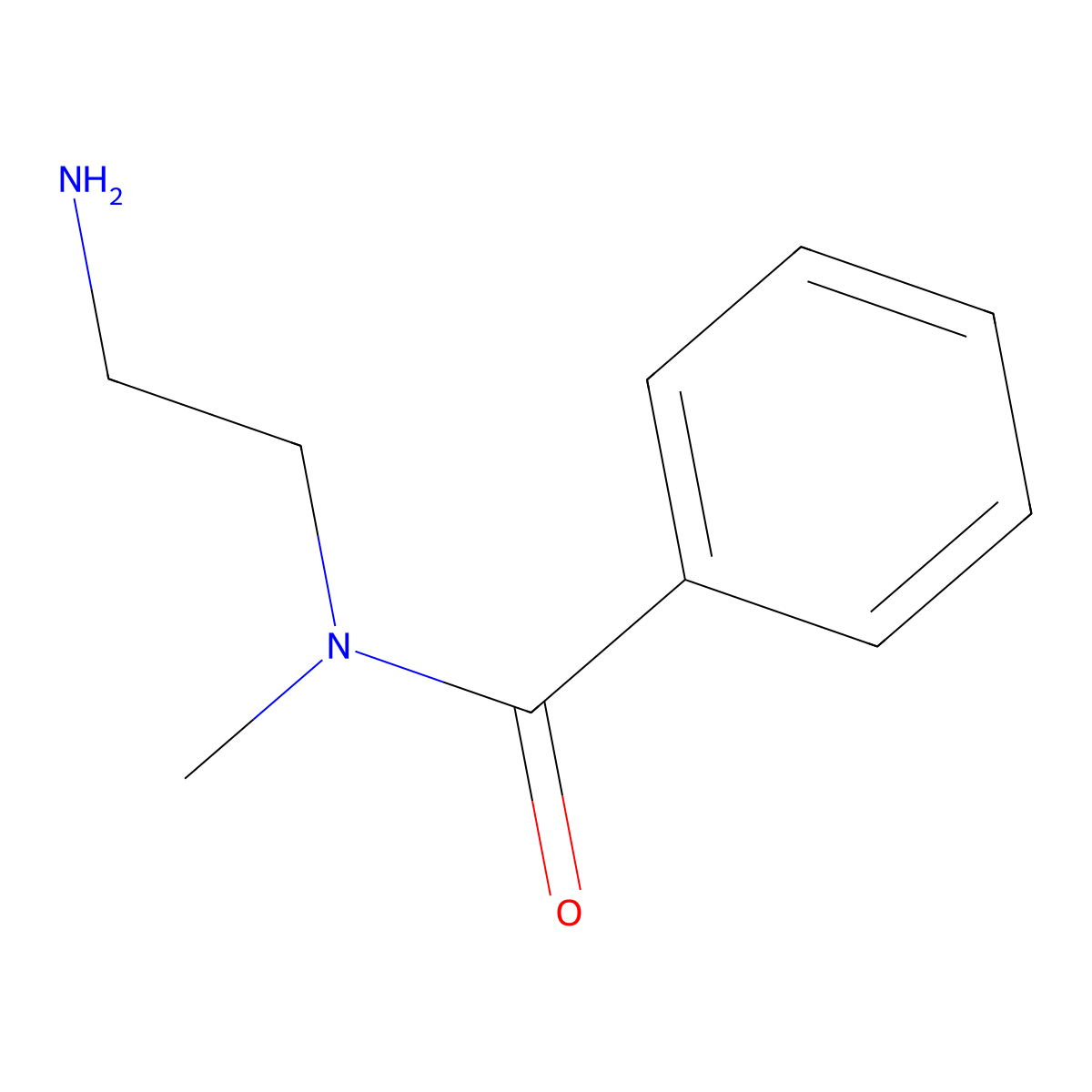 Benzamide, n-(2-aminoethyl)-n-methyl- molecular structure, CAS 1018511-43-7