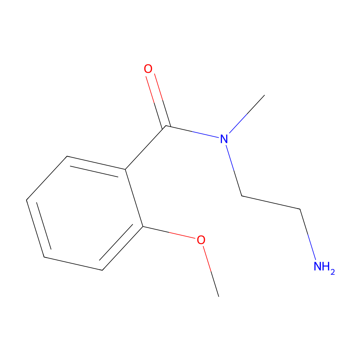 N-(2-aminoethyl)-2-methoxy-N-methylbenzamide molecular structure, CAS 1018511-55-1