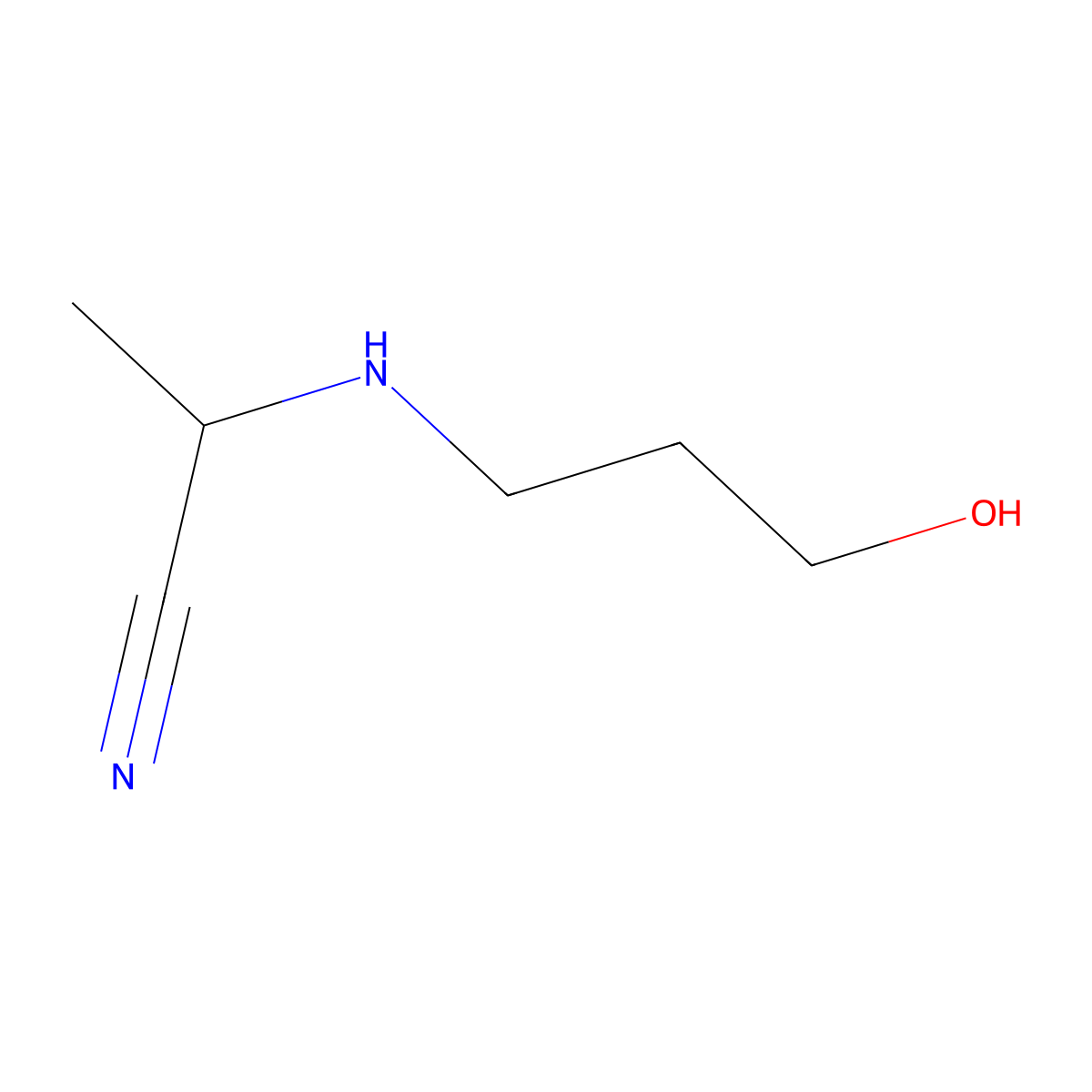2-[(3-Hydroxypropyl)amino]propanenitrile molecular structure, CAS 1018512-65-6