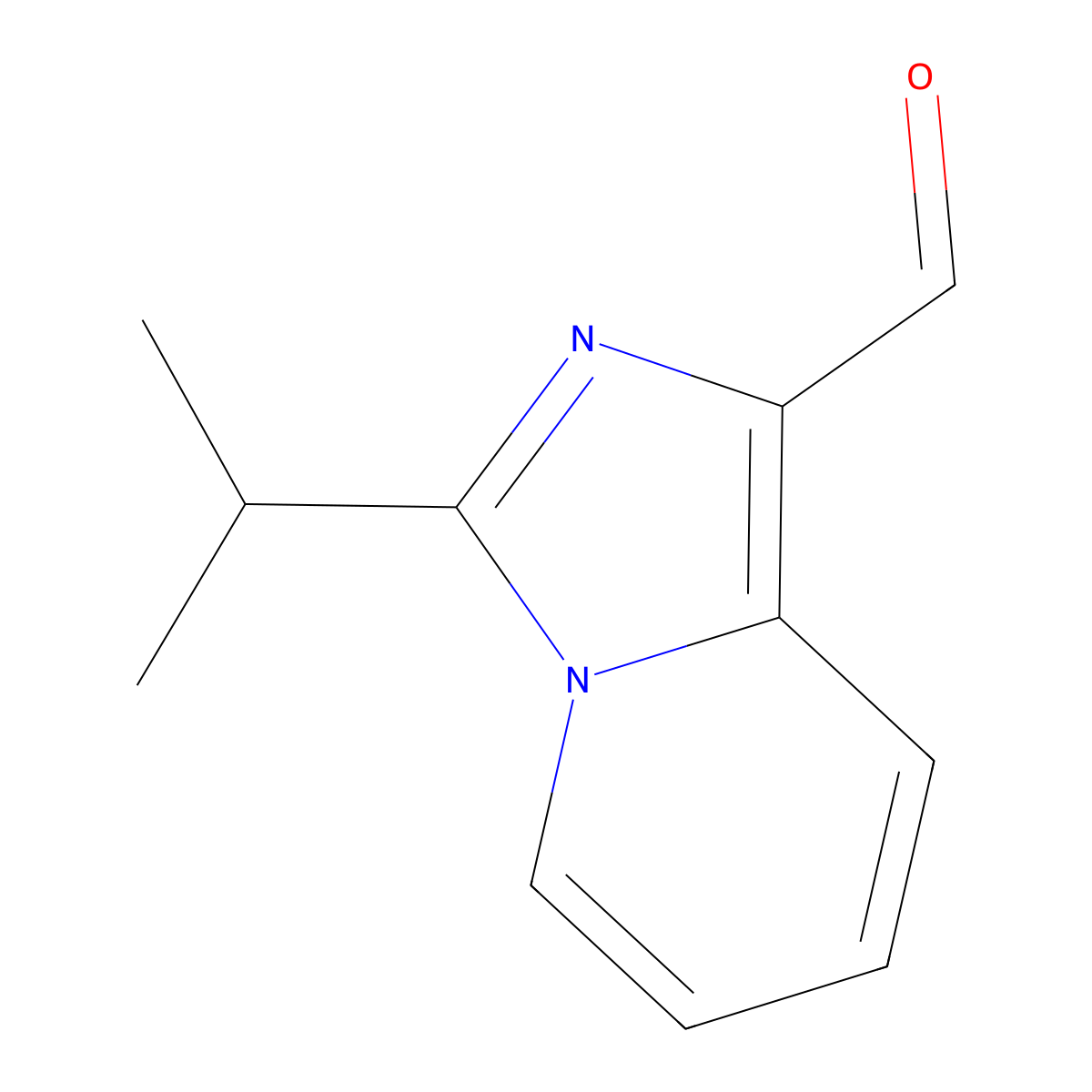3-Isopropylimidazo[1,5-a]pyridine-1-carbaldehyde molecular structure, CAS 1018516-49-8