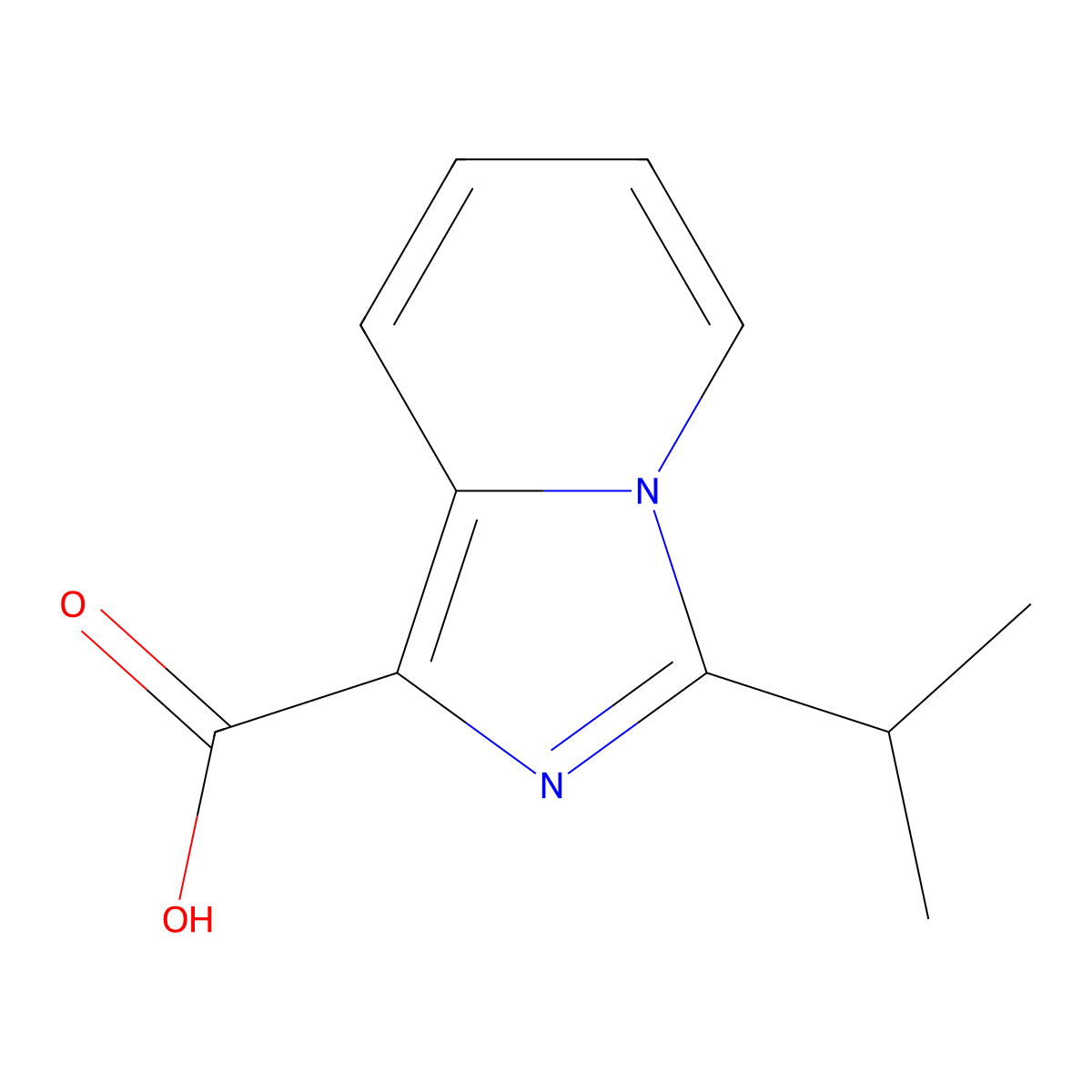 3-Isopropylimidazo[1,5-a]pyridine-1-carboxylic acid molecular structure, CAS 1018516-78-3