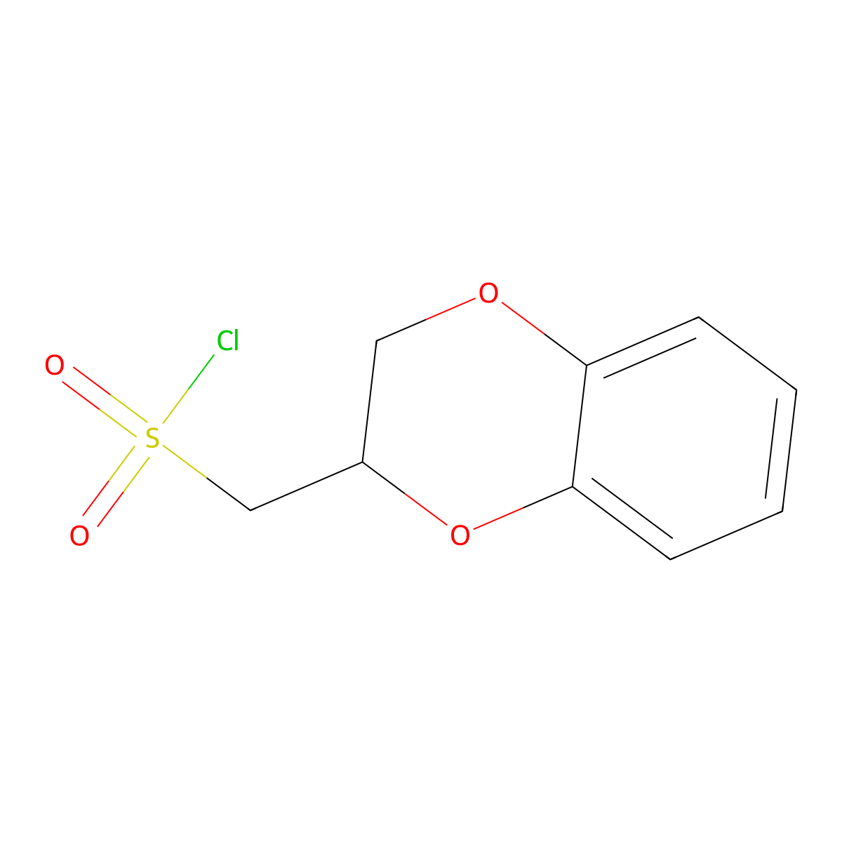 (2,3-Dihydro-1,4-benzodioxin-2-yl)methanesulfonyl chloride molecular structure, CAS 1018520-20-1